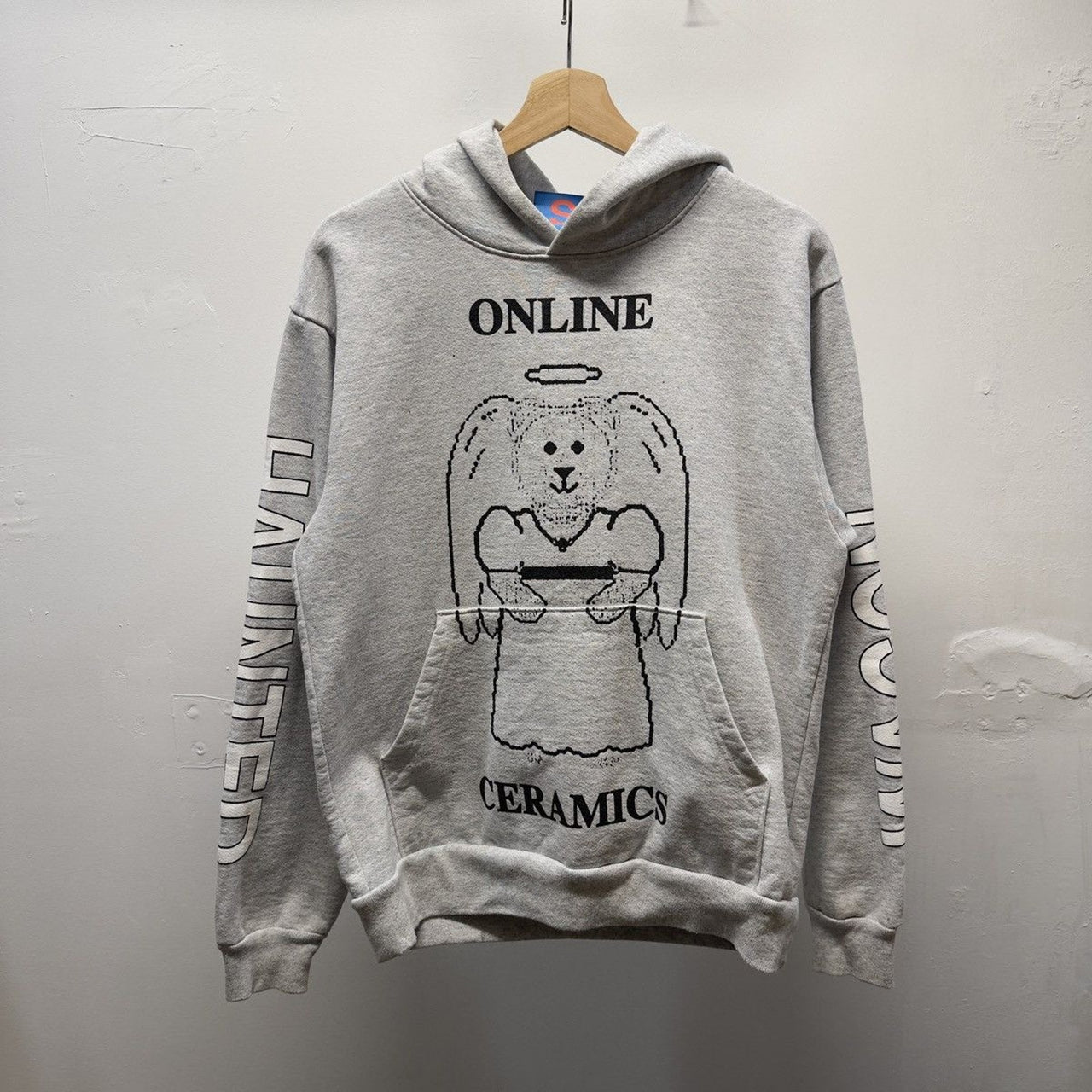 Online Ceramics Haunted Wagon Angel Bear Hoodie