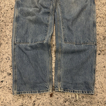 Pantalones vaqueros Carhartt de doble rodilla de la década de 1990, desgastados y desgastados