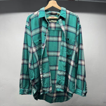 2000s Levi's Thrashed Plaid Flannel Grunge Shirt