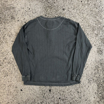 Camisa Henley de punto térmico de algodón acanalado de Levi's de gran tamaño de los años 2000