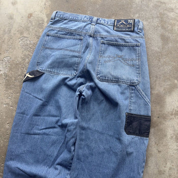 1990s/2000s Y2K BAGGY DENIM SKATER FADED CARPENTER JEANS