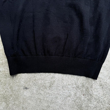 STUSSY CLASSIC BLACK POLO KNIT SWEATER