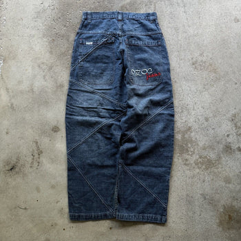 1990S/2000S Y2K OZOC BAGGY EMBROIDERED DENIM SKATER JEANS