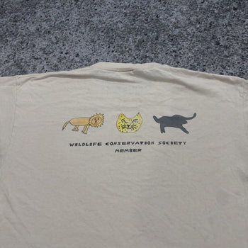 1990s Wildlife Conservation Society Tee Thrashed Faded