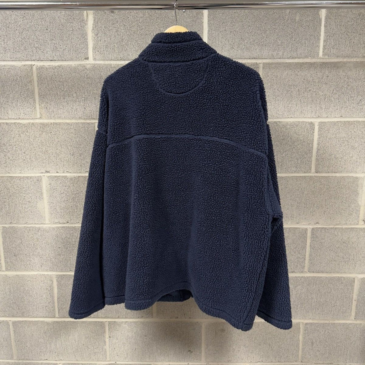 1990s 2000s Y2K Gap Navy Blue Zip Up Fleece Jacket