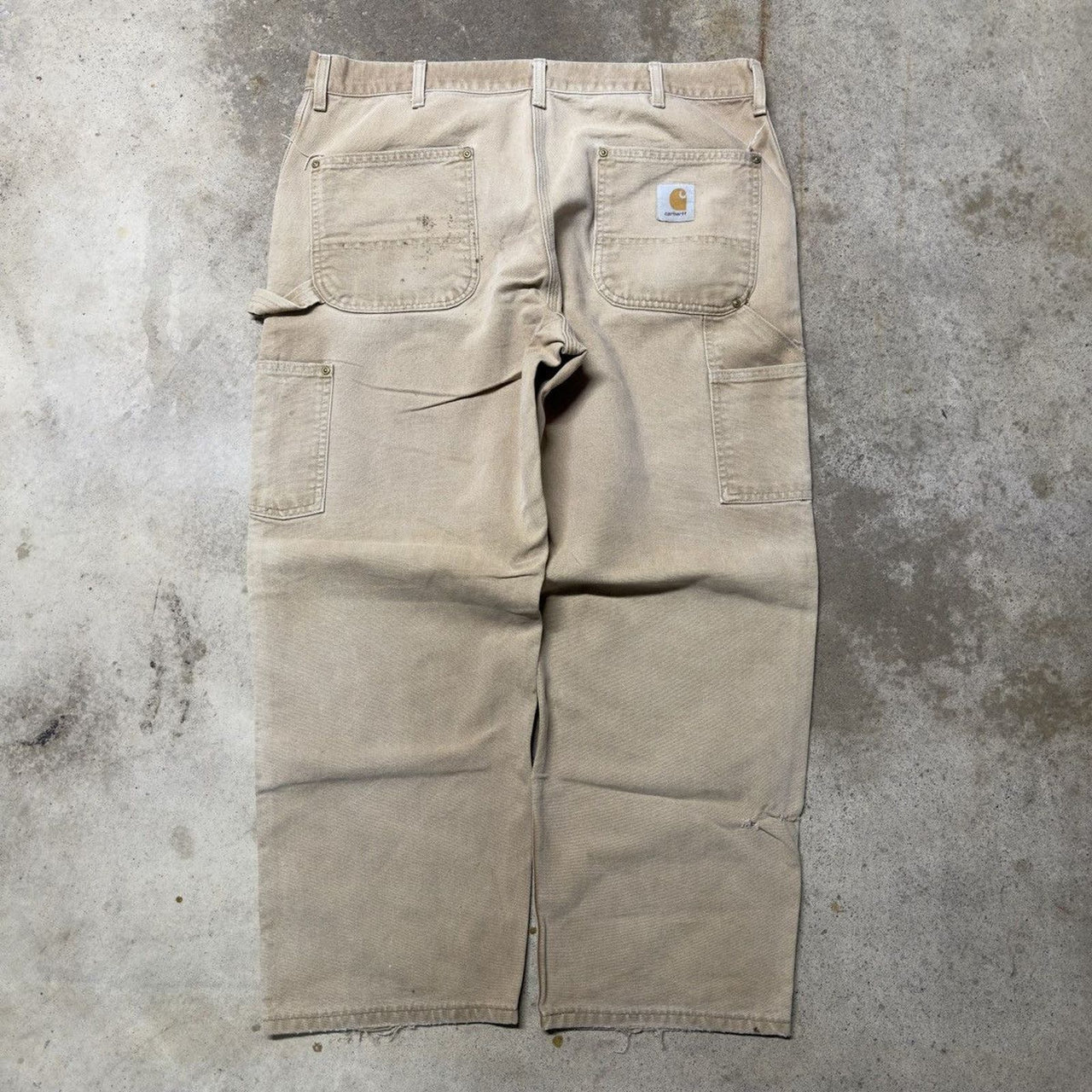 1990s CARHARTT TAN DOUBLE KNEE CARPENTER PANTS