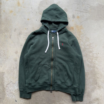 1990S/2000S POLO RALPH LAUREN HEAVYWEIGHT ZIP UP HOODIE