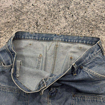 Pantalones vaqueros Carhartt de doble rodilla de la década de 1990, desgastados y desgastados