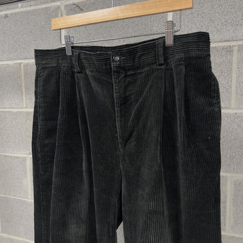 2001 Gap Dark Green Corduroy Baggy Pleated Wide Leg Pants