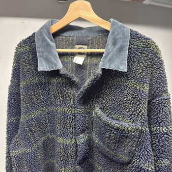 1990s Levi's Silvertab Grunge Plaid Deep Pile Fleece