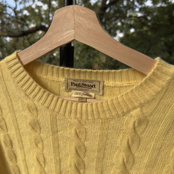 Paul Stuart Cashmere Cable Crewneck Sweater