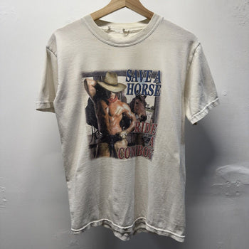 Vintage 2000s Save A Horse Ride A Cowboy Faded Tee