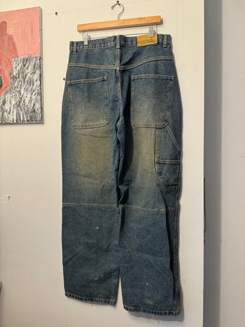 2000s Y2K FADED BAGGY WIDE LEG VIBES SKATER JEANS