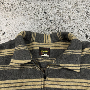 Chaqueta de franela de lana con cremallera de Diesel, años 80 y 90