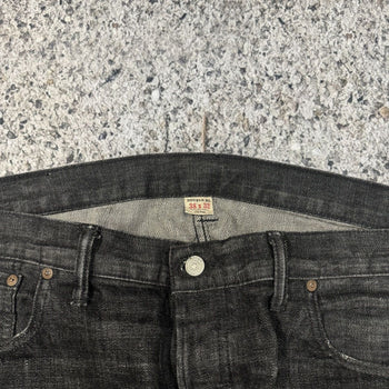 RRL SLIM JAPANESE SELVEDGE BLACK DENIM JEANS