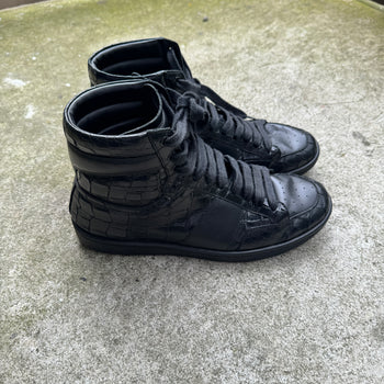 Saint Laurent Paris 2015 Hedi Slimane SL10H Embossed Crocodile Leather High Top