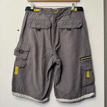 2000S Y2K BAGGY NYLON CARGO MULTIPOCKET SHORTS