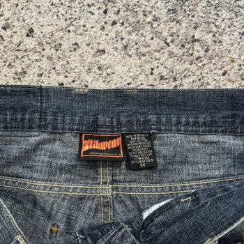 Pantalones cortos vaqueros estilo skater con bolsillos cargo de Kikwear, años 2000, Y2K