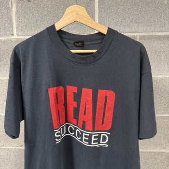 1990s Read Succeed Thrashed Faded Distressed Tee