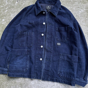 SNOW PEAK INDIGO DENIM OKAYAMA OX WORK JACKET CHORE COAT