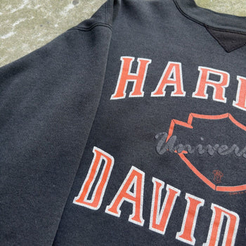 1990S HARLEY DAVIDSON UNIVERSITY CLEVELAND OHIO FADED CREWNECK