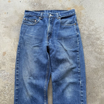 1990S LEVI’S 505 MADE IN USA FADED STRAIGHT LEG DENIM JEANS