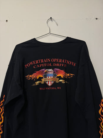 2000S HARLEY DAVIDSON DICE FLAME LONGSLEEVE TEE