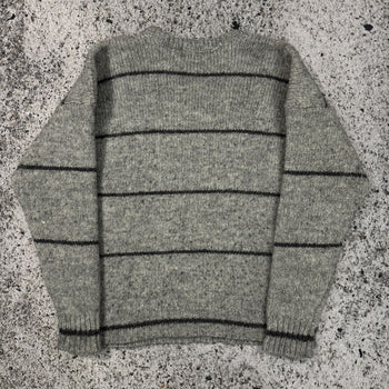 1980s LIGHT GREY WOOL KNIT SWEATER