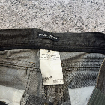 2003 Dolce & Gabbana AW03 Runway Bondage Parachute Denim Grey