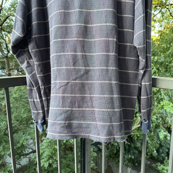 1990s Thrashed Faded Distressed Henley Shirt