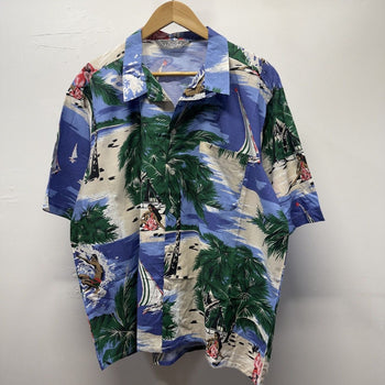 Vintage 1990s Le Tigre Made in USA Hawaiian Shirt