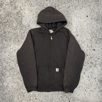 1990s CARHARTT THRASHED FADED LINED HEAVYWEIGHT ZIP UP