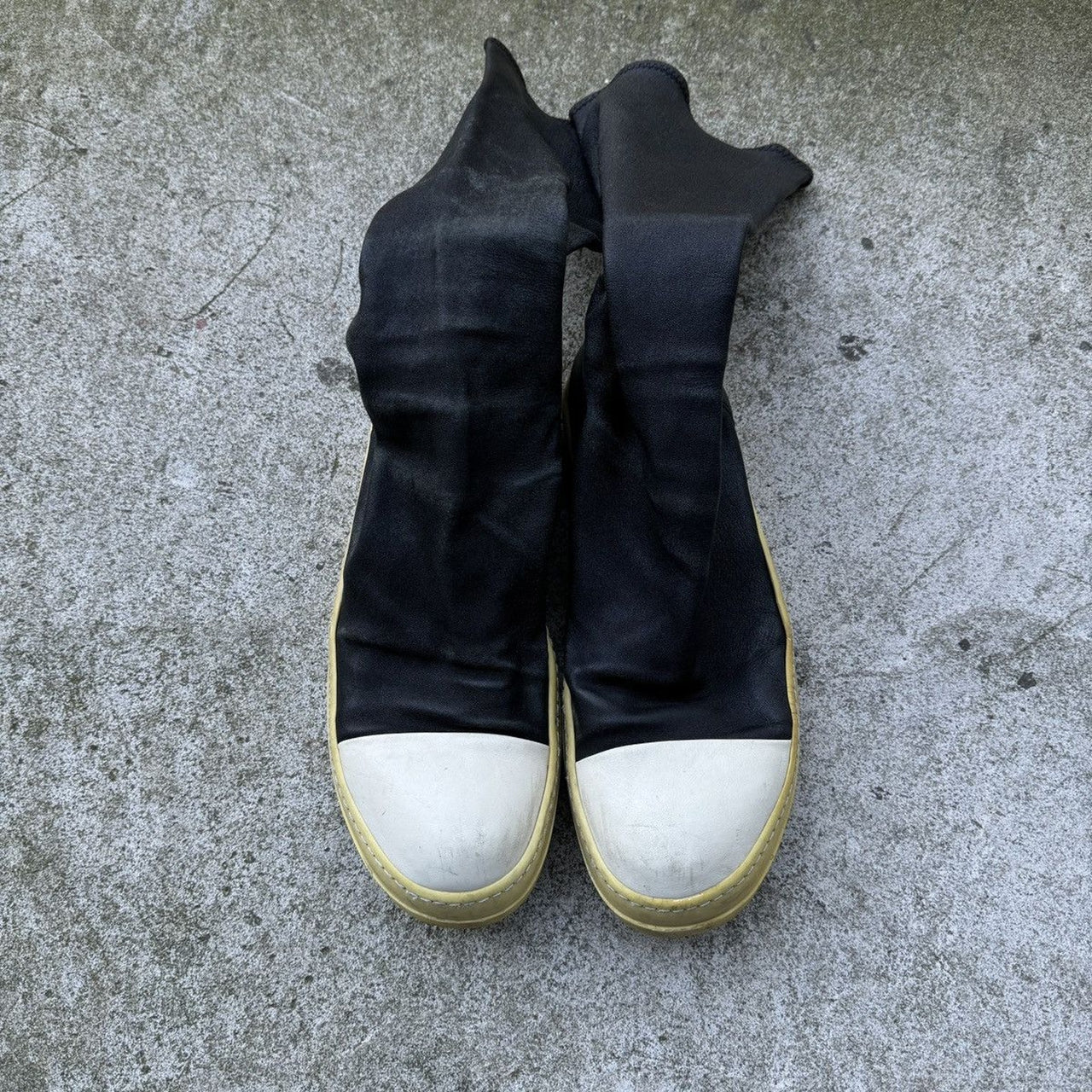 RICK OWENS 2015 CALCETINES DE CUERO DE LA LÍNEA PRINCIPAL RAMONES