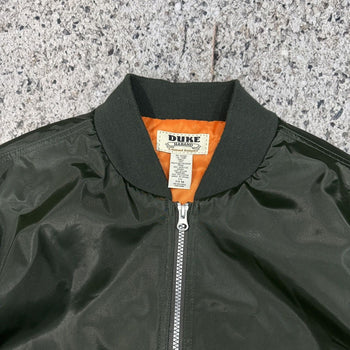 2000S DARK GREEN OVERSIZED BOMBER FLIGHT JACKET