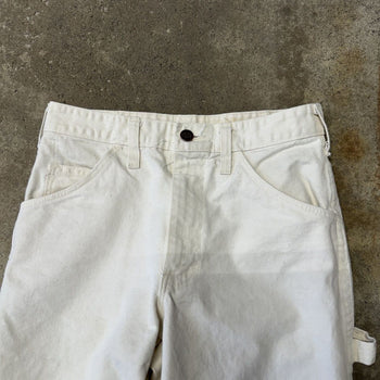 1980s DICKIES WHITE PAINTER CANVAS CARPENTER PANTS