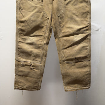 Carhartt Tan Faded Distressed Double Knee Pants