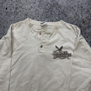 2000s Harley Davidson Henley Button Longsleeve