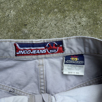 1990s JNCO JEANS BLUE CROWN BAGGY WIDE LEG KHAKI PANTS