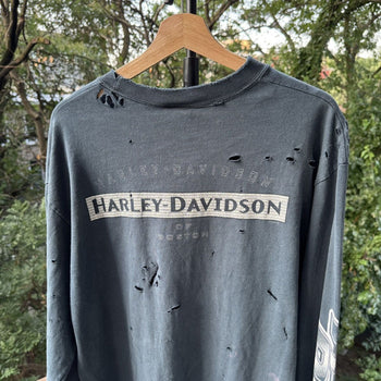 2000s Harley Davidson Thrashed Faded Distressed Longsleeve Tee