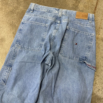 2000S TOMMY HILFIGER FADED BAGGY CARPENTER DENIM JEANS