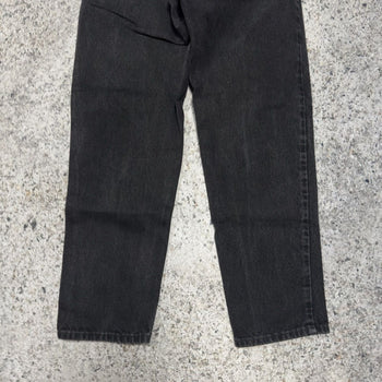 Vaqueros cónicos relajados Levi's 550 Faded Black de los años 90