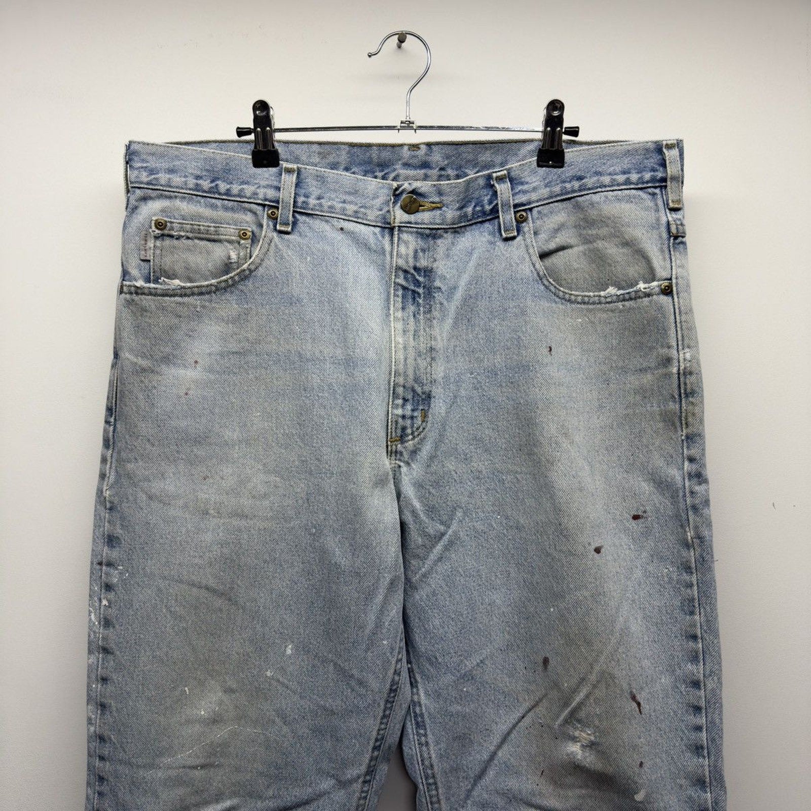 Vintage 2000s Carhartt Faded Distressed Painter Jeans