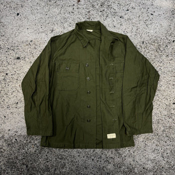 1960s Vietnam OG 107 Sateen Army Fatigue Shirt