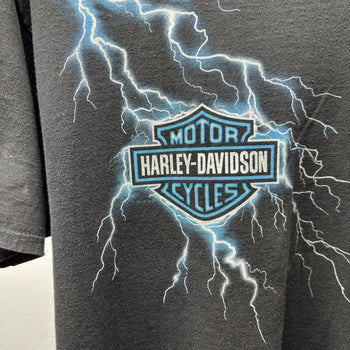 2010s Harley Davidson Lightning Pocket Tee