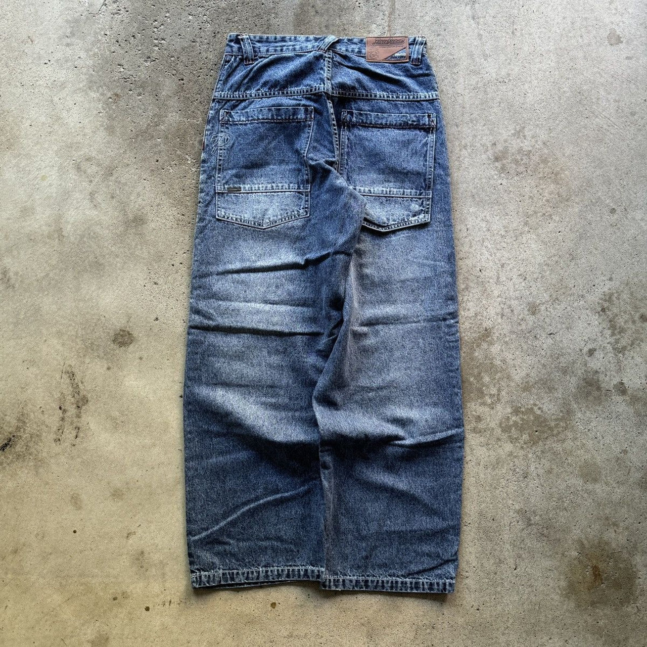 1990S/2000S Y2K PACO JEANS BAGGY PATCH DENIM SKATER JEANS