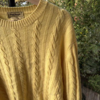 Paul Stuart Cashmere Cable Crewneck Sweater