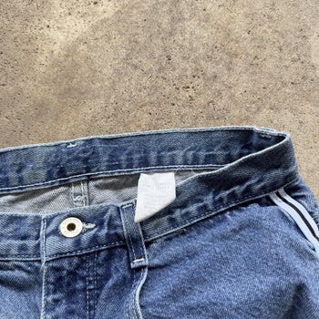 1990S/2000S Y2K BAGGY SKATER DENIM TRACK JEAN SHORTS JORTS