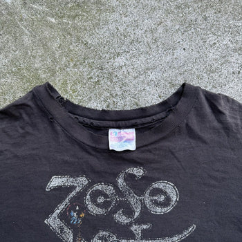 1980s LED ZEPPELIN ZOSO THRASHED DISTRESSED FADED TEE