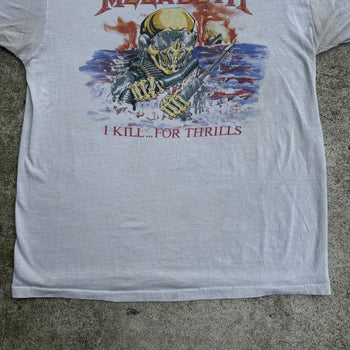 1980s MEGADETH I KILL FOR THRILLS TEE