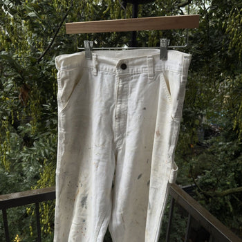 1980s Sears Faded Paint Splattered Carpenter Work Pants
